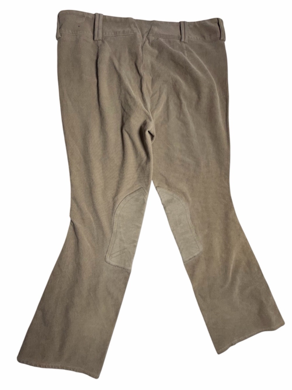 VTG Ariat Equestrian Tan Corduroy Mid Rise Riding Pants Size 36R Western Cowboy